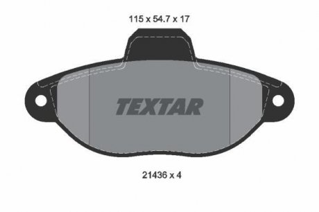 Тормозные колодки, дисковый тормоз.) TEXTAR 2143602