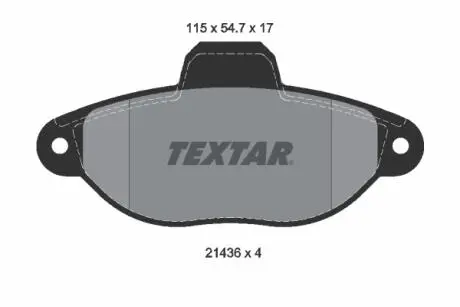Тормозные колодки, дисковый тормоз.) TEXTAR 2143602