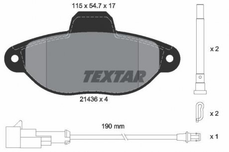 Тормозные колодки.) TEXTAR 2143609