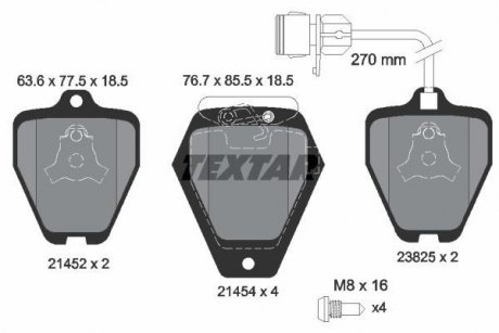 Тормозные колодки, дисковый тормоз.) TEXTAR 2145201 (фото 1)