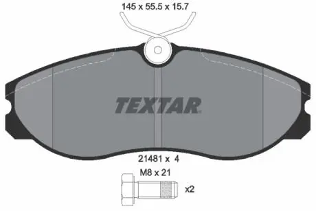 Тормозные колодки, дисковый тормоз.) TEXTAR 2148101