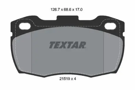 Гальмівні колодки, дискове гальмо (набір) TEXTAR 2151902
