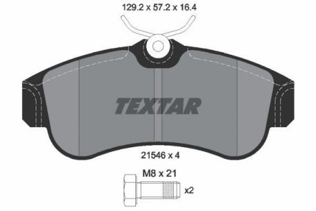 Тормозные колодки, дисковый тормоз.) TEXTAR 2154601 (фото 1)