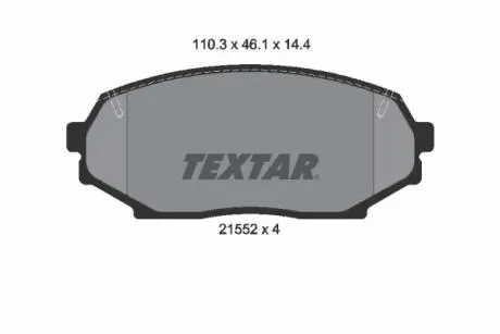 Гальмівні колодки, дискове гальмо (набір) TEXTAR 2155202