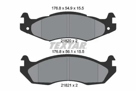 Тормозные колодки, дисковые. TEXTAR 2182001