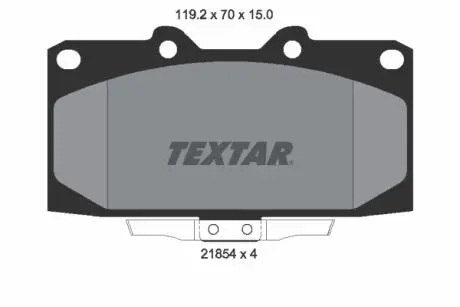 Гальмівні колодки, дискове гальмо (набір) TEXTAR 2185401
