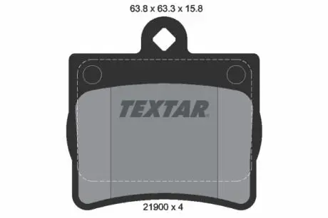 Гальмівні колодки, дискове гальмо (набір) TEXTAR 2190003