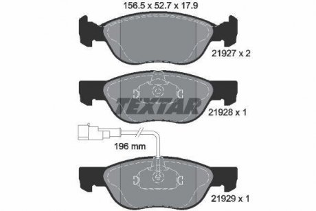 Тормозные колодки, дисковый тормоз.) TEXTAR 2192701