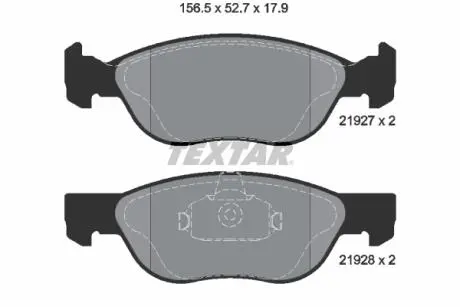 Тормозные колодки, дисковый тормоз.) TEXTAR 2192703