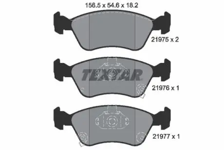 Тормозные колодки, дисковый тормоз.) TEXTAR 2197502