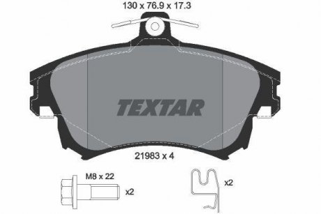 Тормозные колодки, дисковый тормоз.) TEXTAR 2198302