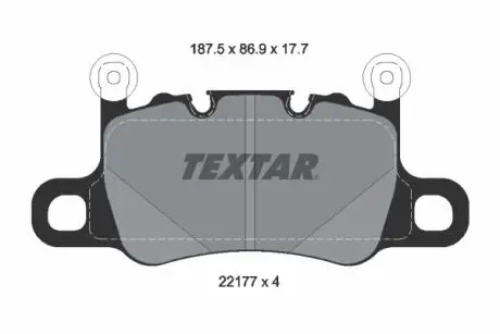 Гальмівні колодки, дискові TEXTAR 2217701