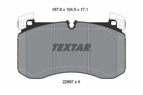 Тормозные колодки (передние) MB GLE (V167/X167)/G-class (W463) 18- (Brembo) Q+ TEXTAR 2269701