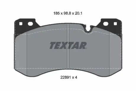 Колодки тормозные (передние) BMW 3 (G20/G80/G28) 20- TEXTAR 2289101