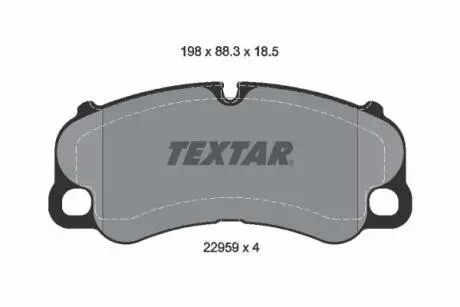 Гальмівні колодки, дискові TEXTAR 2295901