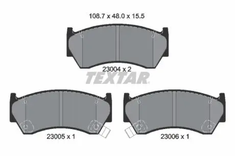 Тормозные колодки, дисковый тормоз.) TEXTAR 2300401