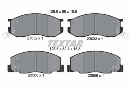 Гальмівні колодки, дискове гальмо (набір) TEXTAR 2303201