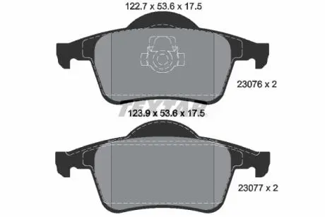 Гальмівні колодки, дискове гальмо (набір) TEXTAR 2307602
