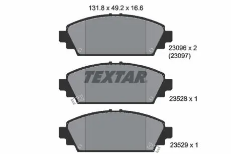 Тормозные колодки, дисковый тормоз.) TEXTAR 2309601