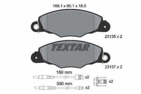 Тормозные колодки, дисковый тормоз.) TEXTAR 2313503