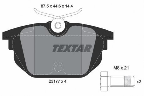 Тормозные колодки, дисковый тормоз.) TEXTAR 2317703