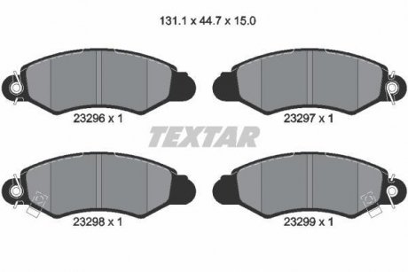Тормозные колодки, дисковый тормоз.) TEXTAR 2329601 (фото 1)