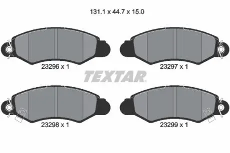 Тормозные колодки, дисковый тормоз.) TEXTAR 2329601