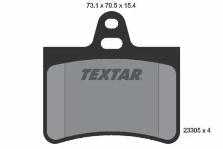 Тормозные колодки, дисковый тормоз.) TEXTAR 2330501