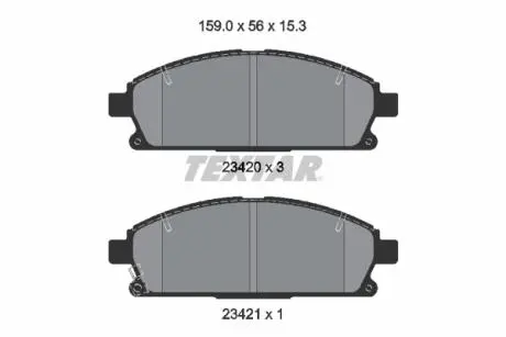 A_Гальмівні колодки INFINITI/NISSAN Q45/Presage "F "97-"09 TEXTAR 2342006