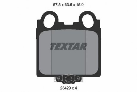 Тормозные колодки, дисковый тормоз.) TEXTAR 2342901