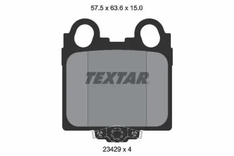 Тормозные колодки, дисковый тормоз.) TEXTAR 2342901