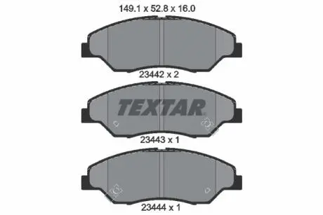 Тормозные колодки, дисковый тормоз.) TEXTAR 2344201