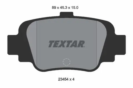 Тормозные колодки, дисковый тормоз.) TEXTAR 2345401