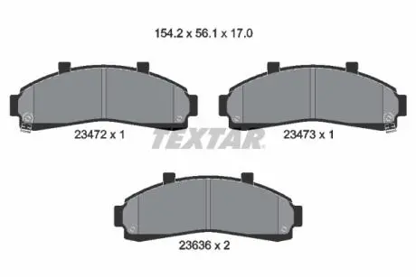 Тормозные колодки, дисковый тормоз.) TEXTAR 2347201