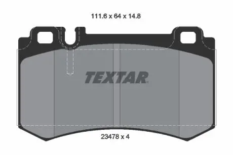 Тормозные колодки, дисковый тормоз.) TEXTAR 2347802