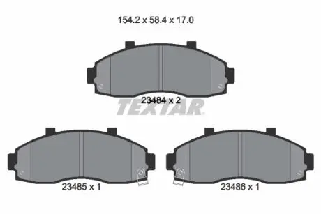 Тормозные колодки, дисковый тормоз.) TEXTAR 2348401