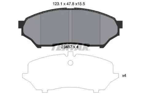 Тормозные колодки, дисковый тормоз.) TEXTAR 2348701