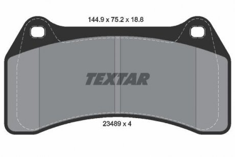 Тормозные колодки, дисковый тормоз.) TEXTAR 2348901 (фото 1)