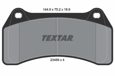 Гальмівні колодки, дискове гальмо (набір) TEXTAR 2348901
