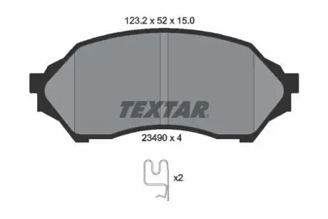 Тормозные колодки, дисковый тормоз.) TEXTAR 2349002