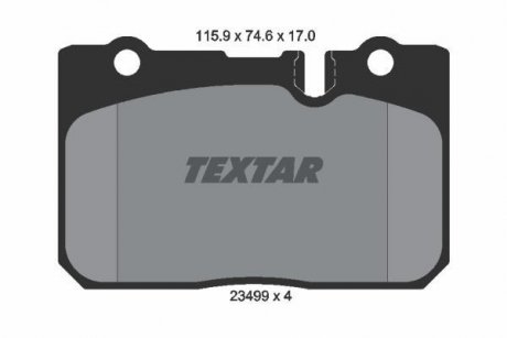 Тормозные колодки, дисковый тормоз.) TEXTAR 2349901 (фото 1)