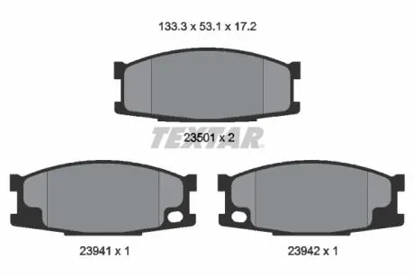 Тормозные колодки, дисковый тормоз.) TEXTAR 2350101