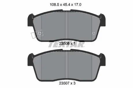 Тормозные колодки, дисковый тормоз.) TEXTAR 2350801