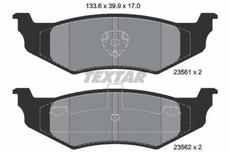 Тормозные колодки, дисковый тормоз.) TEXTAR 2356102 (фото 1)
