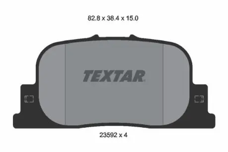 Гальмівні колодки, дискове гальмо (набір) TEXTAR 2359201