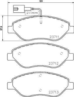 Тормозные колодки, дисковый тормоз.) TEXTAR 2371102 (фото 1)