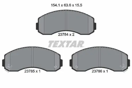 Тормозные колодки, дисковый тормоз.) TEXTAR 2378401