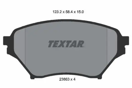 Тормозные колодки, дисковый тормоз.) TEXTAR 2386301