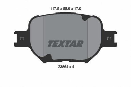 Тормозные колодки, дисковый тормоз.) TEXTAR 2386401