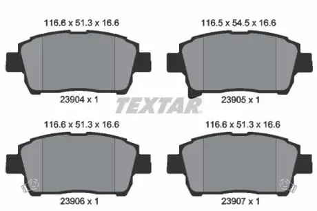 Тормозные колодки, дисковый тормоз.) TEXTAR 2390401